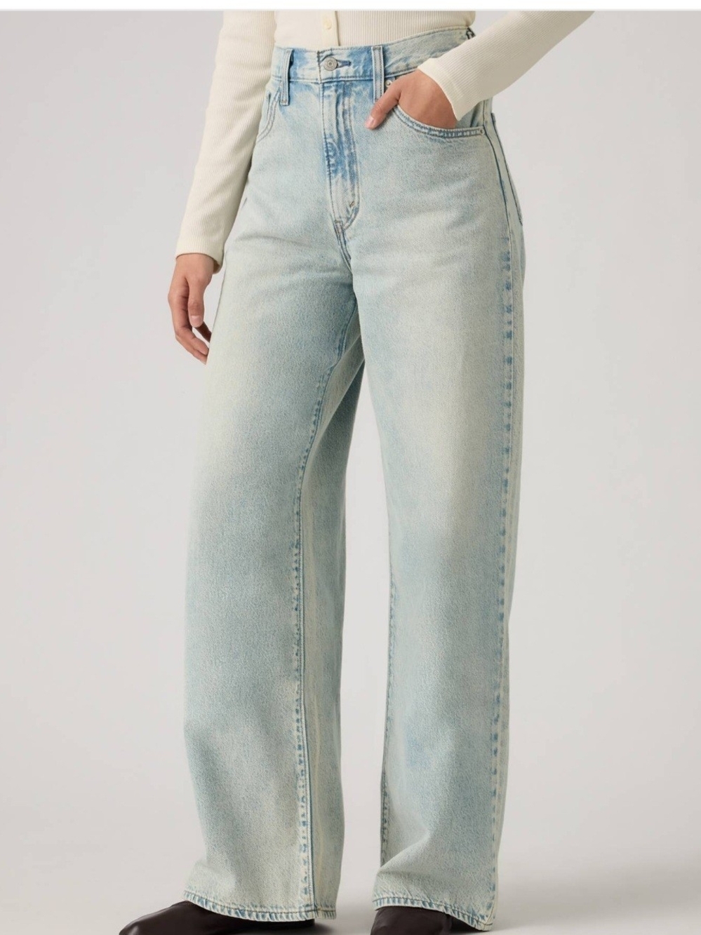 Levi's High-Rise Baggy Cinch Waist Wide-Leg Jeans - Picture 2 of 5